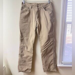 Carhartt Women’s Straight Utility Khaki Straight Leg Work Jeans Size 14x34